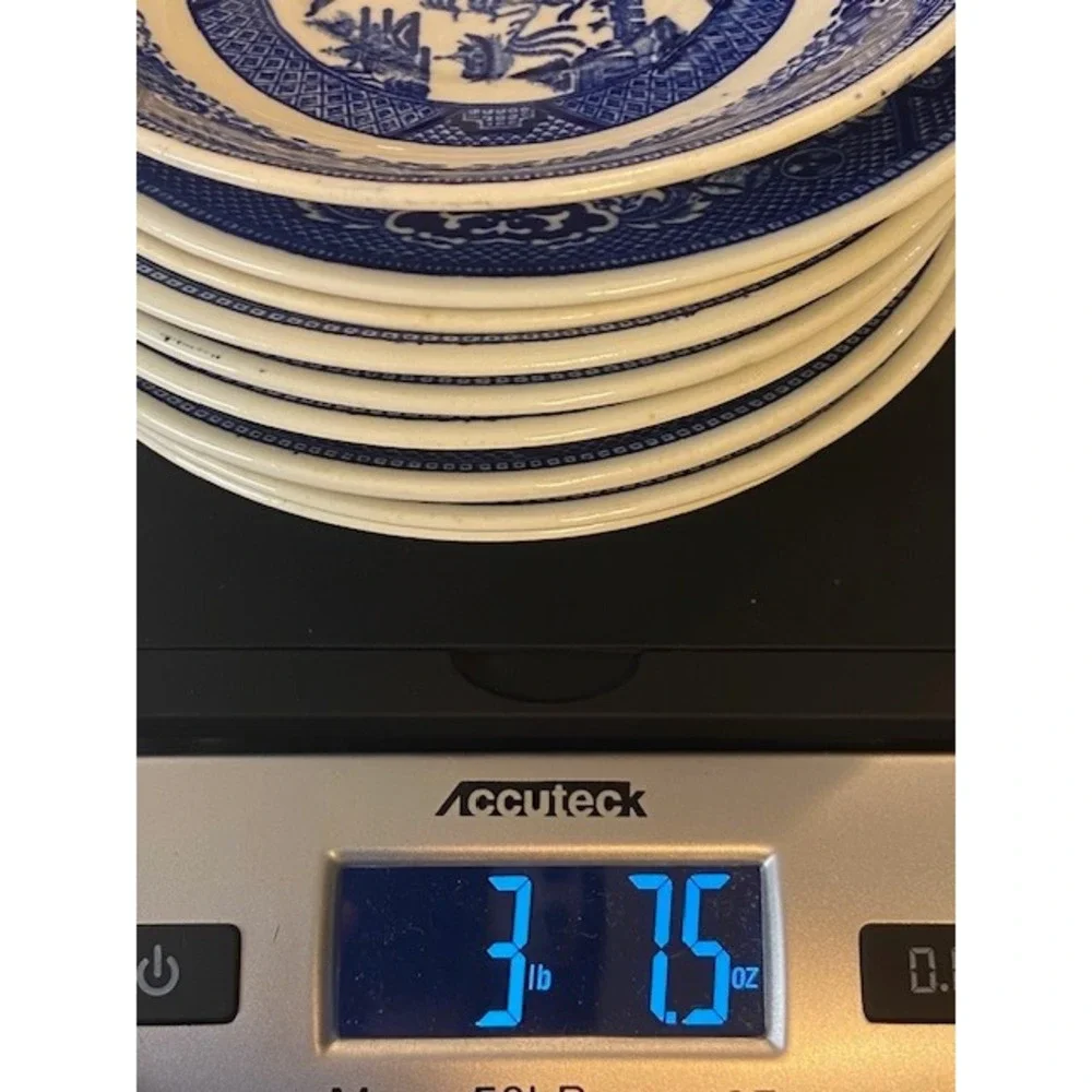 9 Willow Ware Blue Willow Saucers MIXED MAKERS Transferware Underglaze 6 Inch